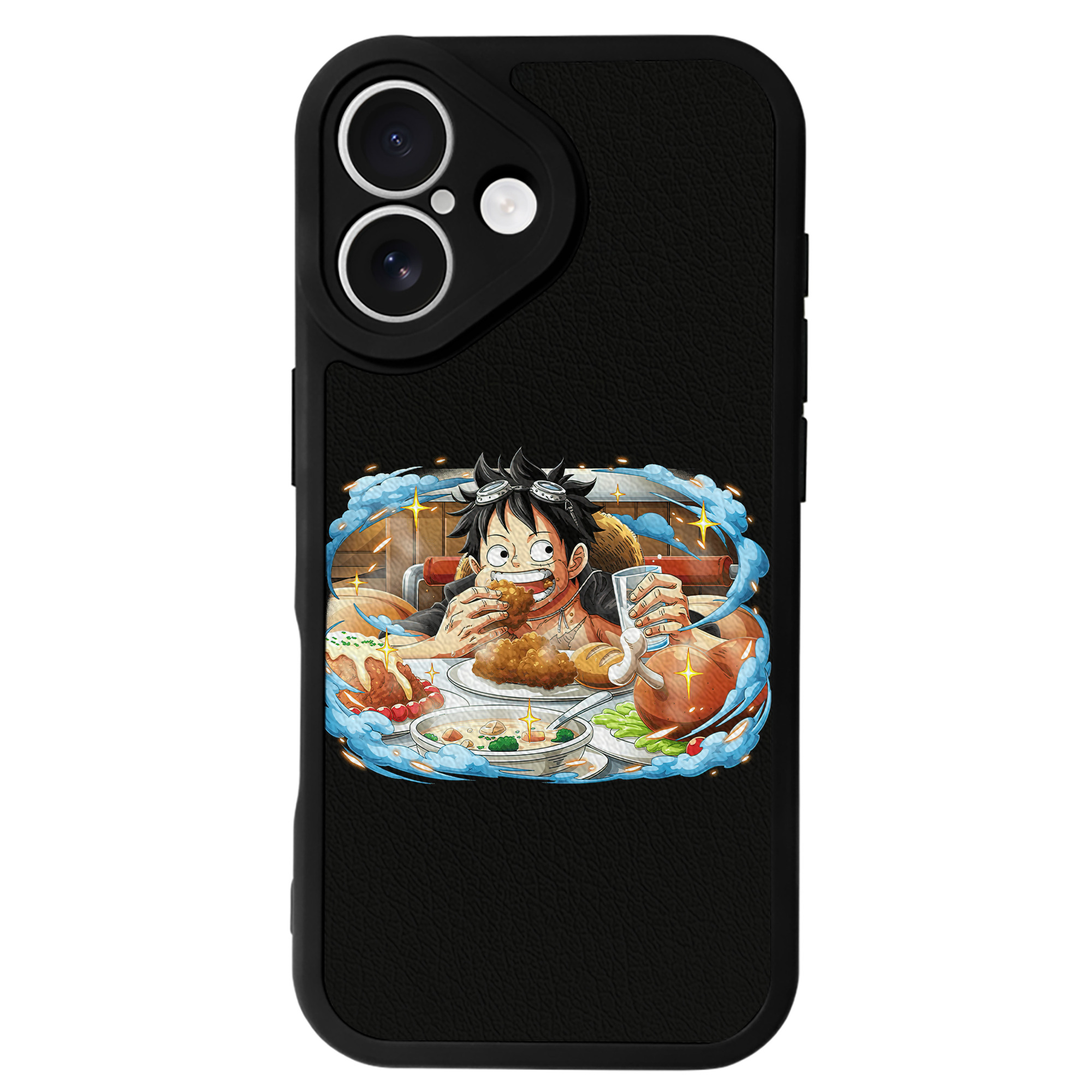 （画像用） ワンピース モンキー・D・ルフィ ONE PIECE Monkey D. Luffy 【iPhone 16シリーズ対応】シリコンスマホケース（レザー調） 材質：シリコン